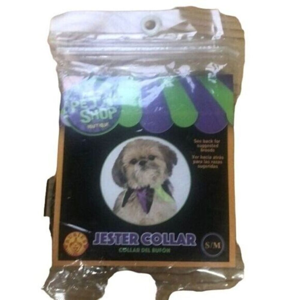 Rubies Pet Shop Boutique Jester Collar Costume Accessory Size S/M New